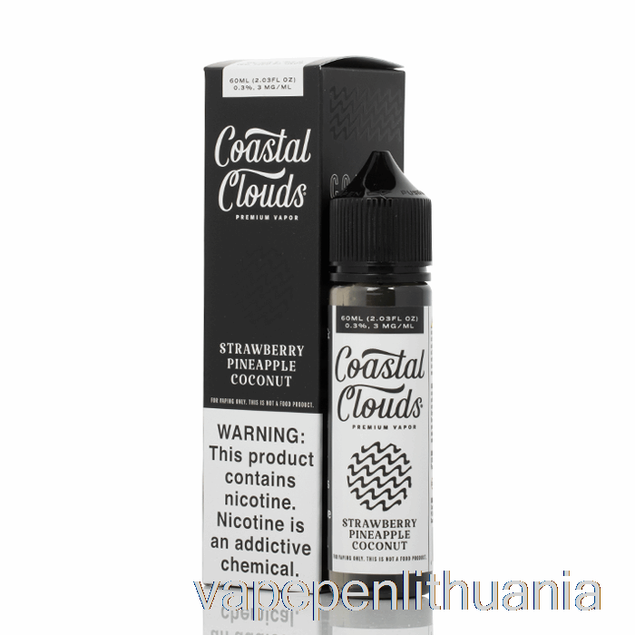 Braškinis Ananasas Kokosas - Pakrantės Debesys Co. - 60 Ml 0mg Vape Skysčio